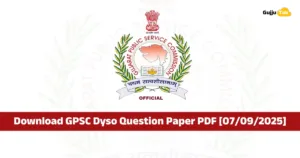 Download GPSC Dyso Question Paper PDF [07/09/2025]
