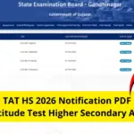 TAT HS 2026 Notification PDF Teacher Aptitude Test Higher Secondary Apply Online