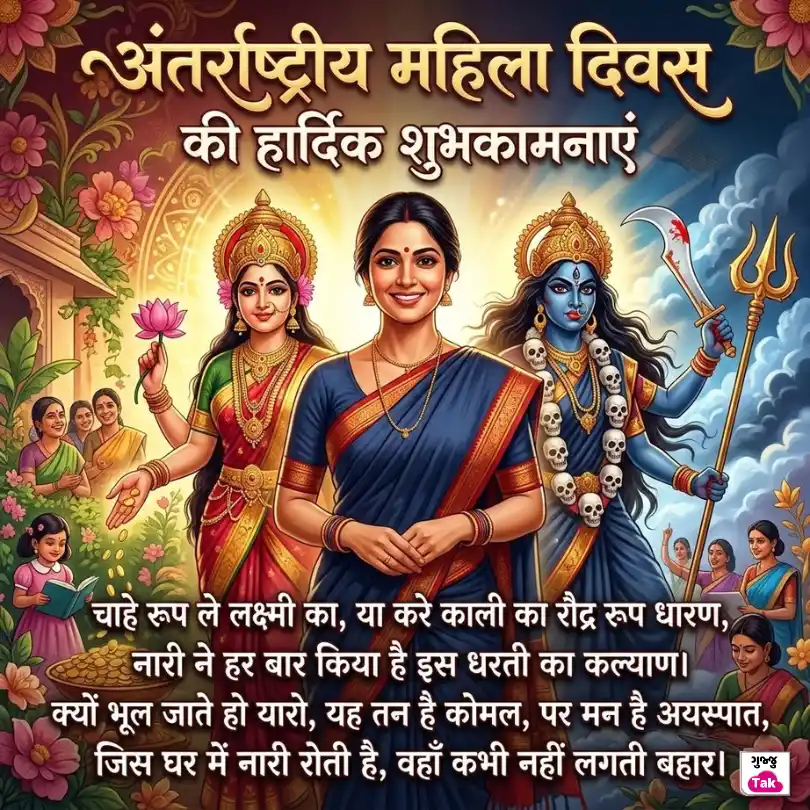 अंतर्राष्ट्रीय महिला दिवस की हार्दिक शुभकामनाएं