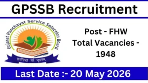GPSSB FHW Recruitment 2026