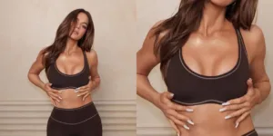 Khloé Kardashian turns heads in brown outfit