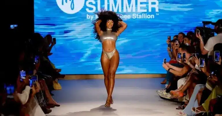 Megan Thee Stallion Turns Heads in Daring Metallic Bikini for Latest Swimwear Drop