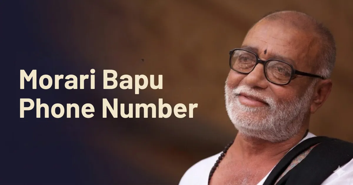 Morari Bapu Contact Details (Official) – Address, Phone Number & Email Morari Bapu Contact Details