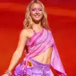 Zara Larsson Scarf Top and Micro Mini Look Goes Viral From Cosmopolitan Shoot