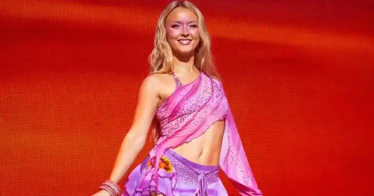 Zara Larsson Scarf Top and Micro Mini Look Goes Viral From Cosmopolitan Shoot