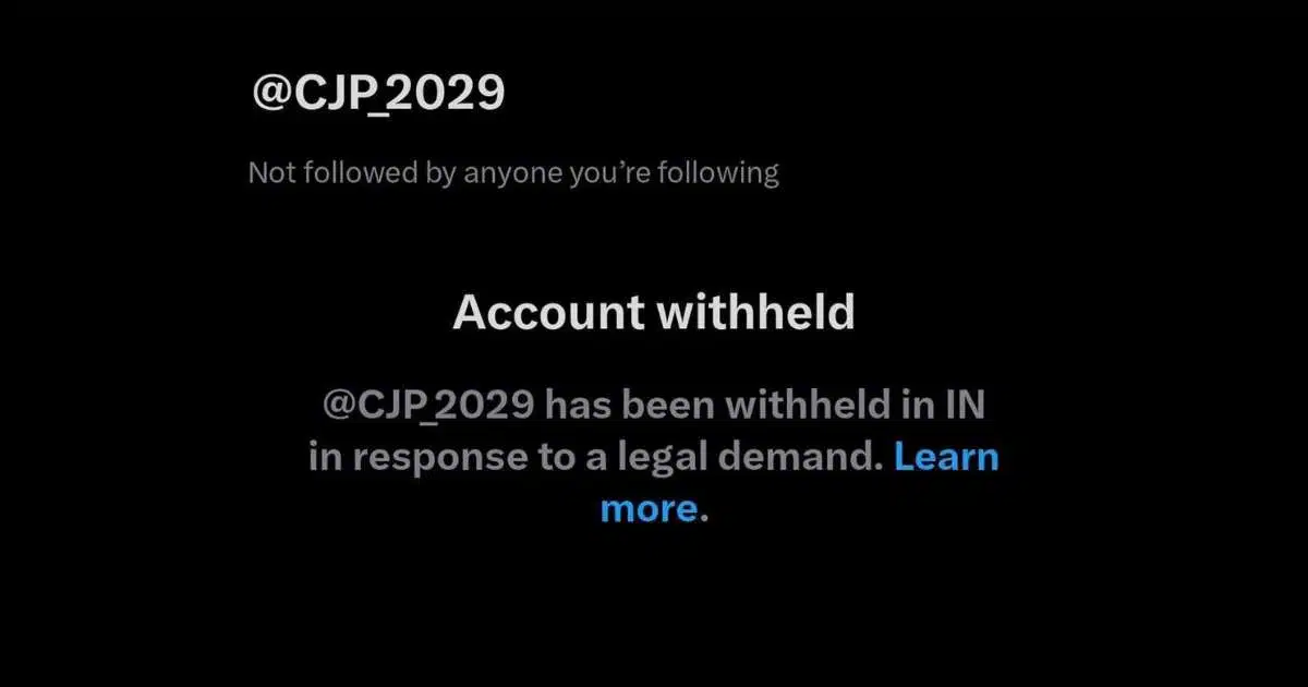 cockroach janata party x account blocked india