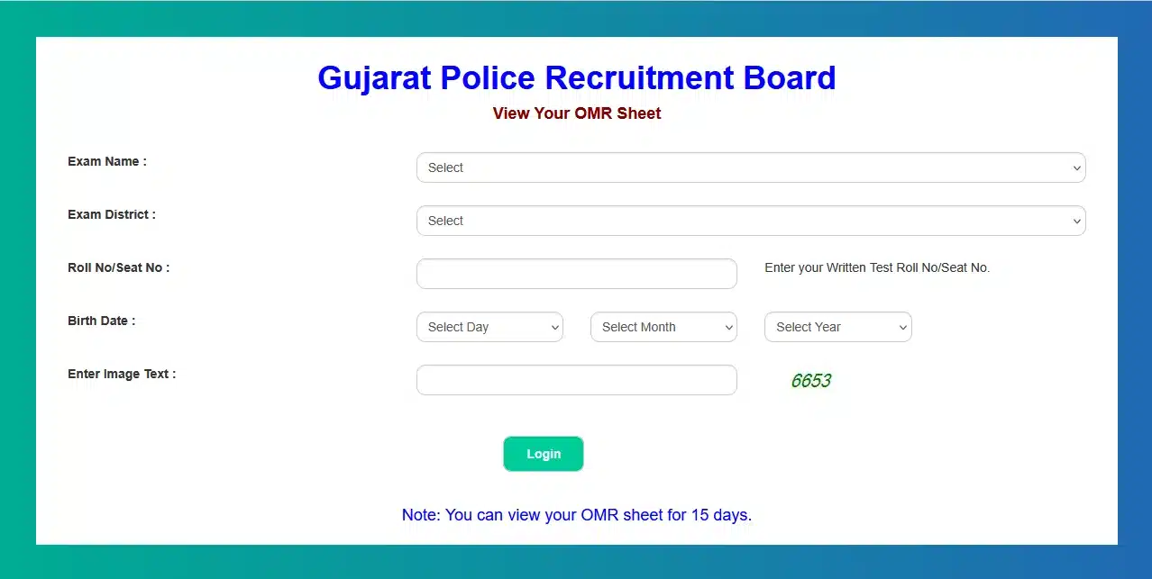 LRD Police Constable 2026 OMR Sheet Download Here – Direct PDF Link