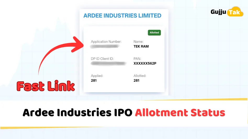 Ardee Industries IPO Allotment Status