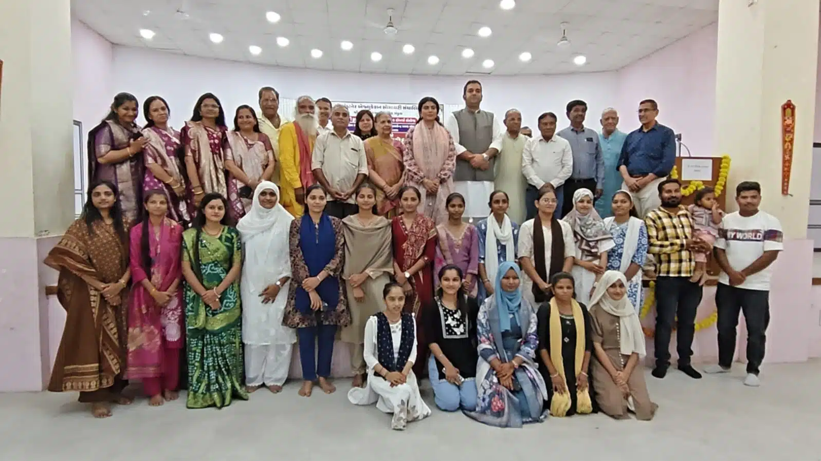 Education Minister Rivaba Jadeja felicitated shining students of BAOU in Wankaner