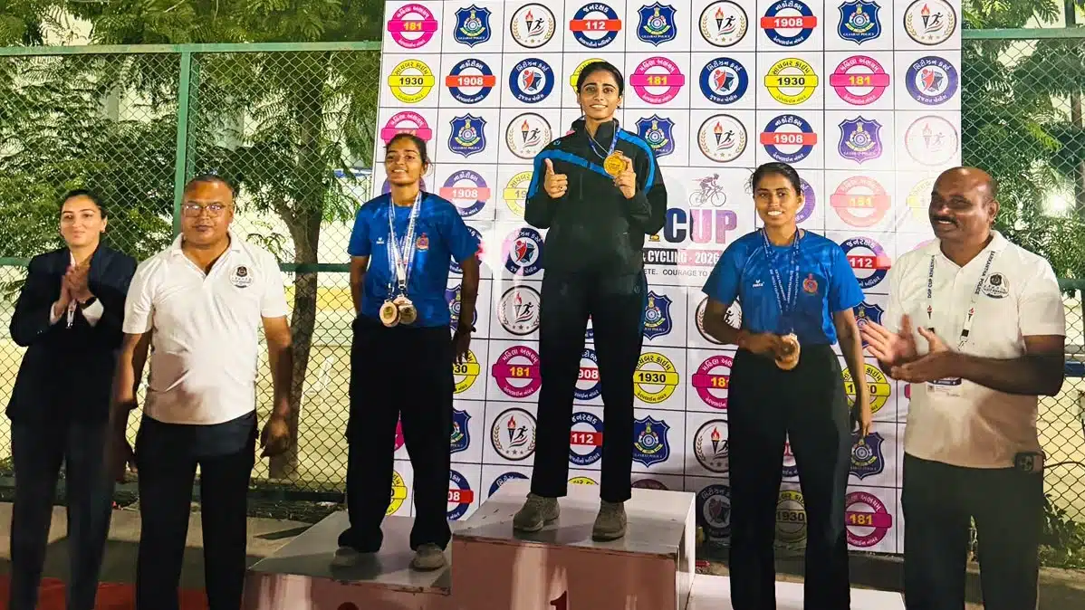 Wankaner City Police ASI Krishnaben Garaiya Excels with 3 Medals at DGP Cup Athletics Tournament 2026